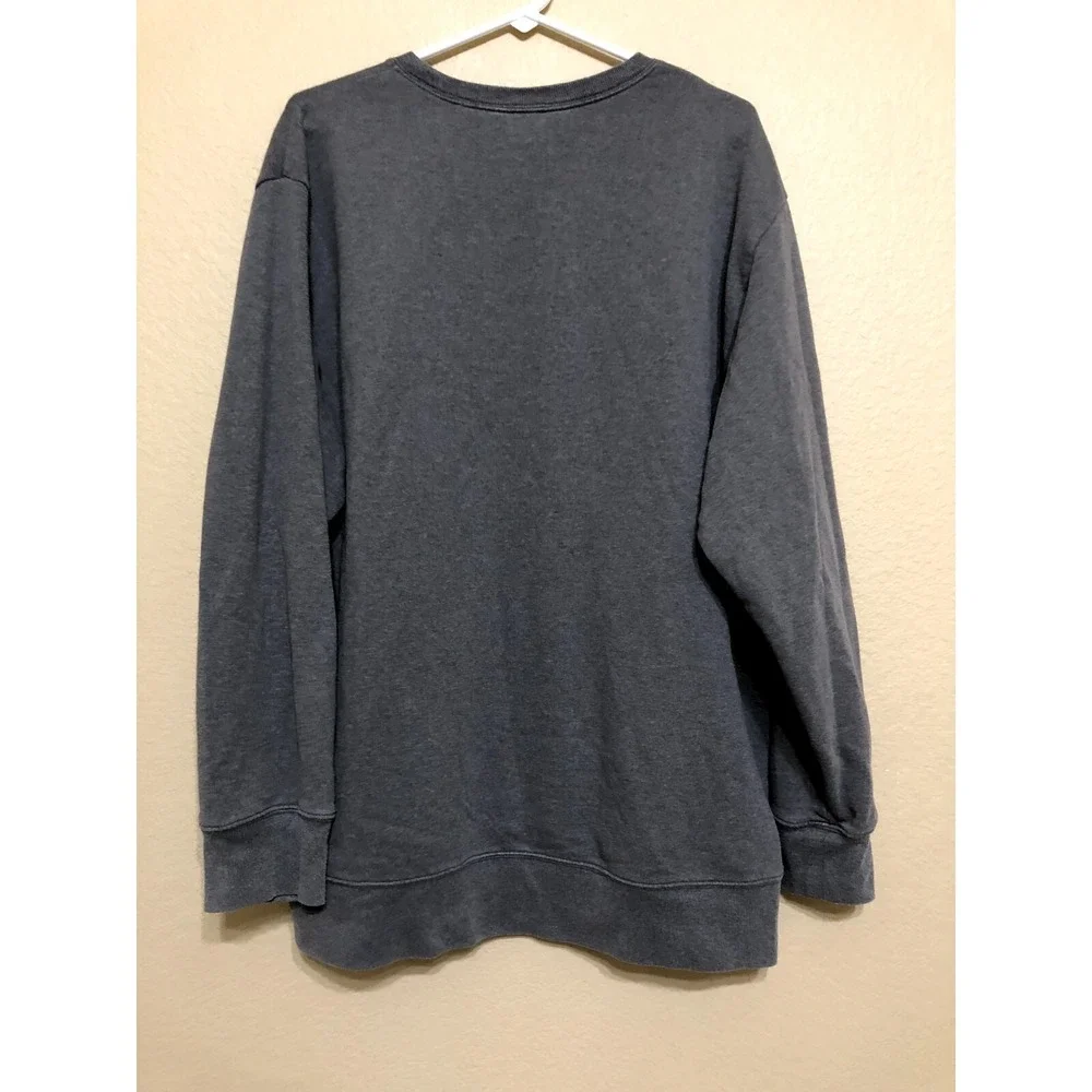 The North Face Sweater Mens XL Gray Spellout Pullover Sweatshirt